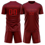 Custom Crimson Red Red Soccer Set