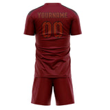Custom Crimson Red Coral Red Soccer Set
