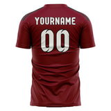 Custom Crimson Red White Soccer Jersey