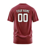 Custom Crimson Red White T-Shirt
