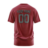 Custom Crimson Red Dark Grey T-Shirt