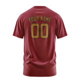 Custom Crimson Red Khaki T-Shirt