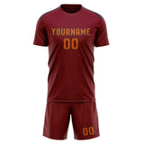 Custom Crimson Red Orange Soccer Set