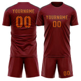 Custom Crimson Red Orange Soccer Set