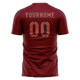 Custom Crimson Red Copper Rose Soccer Jersey