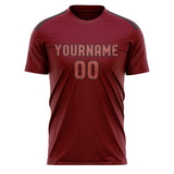 Custom Crimson Red Copper Rose Soccer Jersey