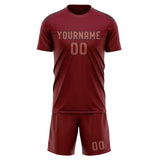 Custom Crimson Red Copper Rose Soccer Set