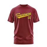 Custom Crimson Red Gold T-Shirt