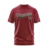 Custom Crimson Red Brown T-Shirt