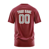 Custom Crimson Red Gray T-Shirt