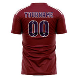 Custom Crimson Red Purple Soccer Jersey