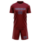 Custom Crimson Red Purple Soccer Set
