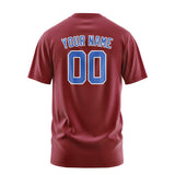 Custom Crimson Red Sky Blue T-Shirt
