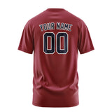 Custom Crimson Red Navy T-Shirt