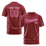 Custom Crimson Red Pink T-Shirt