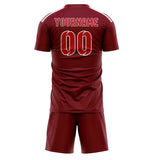 Custom Crimson Red Red Soccer Set