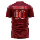 Custom Crimson Red Red Soccer Jersey