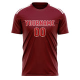 Custom Crimson Red Red Soccer Jersey