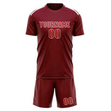 Custom Crimson Red Red Soccer Set