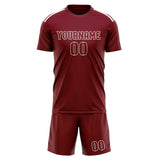 Custom Crimson Red Crimson Red Soccer Set