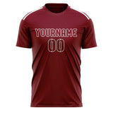 Custom Crimson Red Crimson Red Soccer Jersey