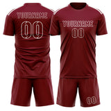 Custom Crimson Red Crimson Red Soccer Set