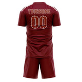 Custom Crimson Red Coral Red Soccer Set