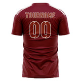 Custom Crimson Red Coral Red Soccer Jersey