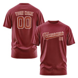 Custom Crimson Red Coral Red T-Shirt