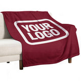 Custom Crimson White Blanket