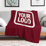 Custom Crimson White Blanket