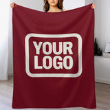 Custom Crimson White Blanket