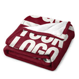 Custom Crimson White Blanket
