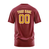 Custom Crimson Red Yellow T-Shirt