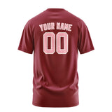 Custom Crimson Red Light Pink T-Shirt