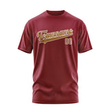Custom Crimson Red Khaki T-Shirt