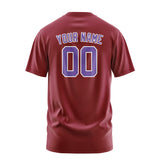 Custom Crimson Red Light Purple T-Shirt