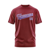 Custom Crimson Red Light Purple T-Shirt