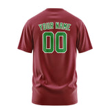 Custom Crimson Red Emerald Green T-Shirt