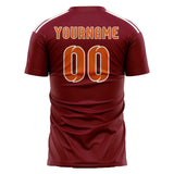 Custom Crimson Red Orange Soccer Jersey