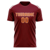 Custom Crimson Red Orange Soccer Jersey