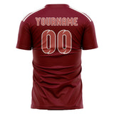 Custom Crimson Red Copper Rose Soccer Jersey