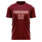 Custom Crimson Red Copper Rose Soccer Jersey