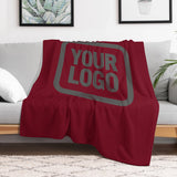 Custom Crimson Dark Gray Blanket