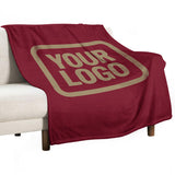 Custom Crimson Light Khaki Blanket