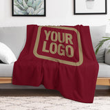 Custom Crimson Light Khaki Blanket
