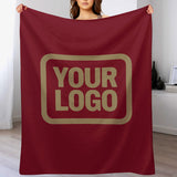 Custom Crimson Light Khaki Blanket