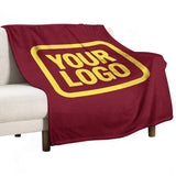 Custom Crimson Pale Yellow Blanket
