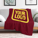 Custom Crimson Pale Yellow Blanket
