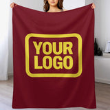 Custom Crimson Pale Yellow Blanket